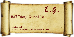 Bóday Gizella névjegykártya